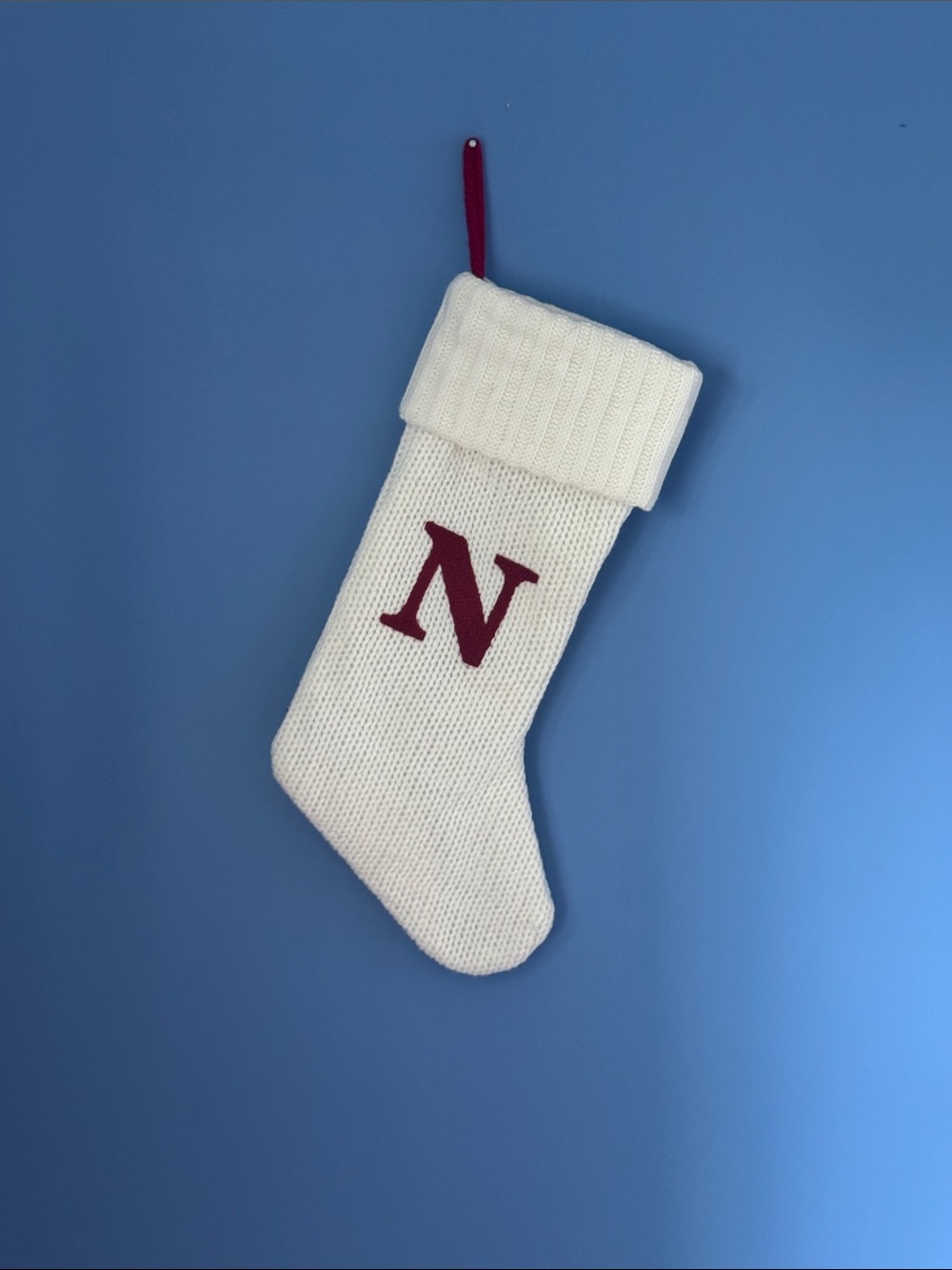 Target White Knit Christmas Stocking